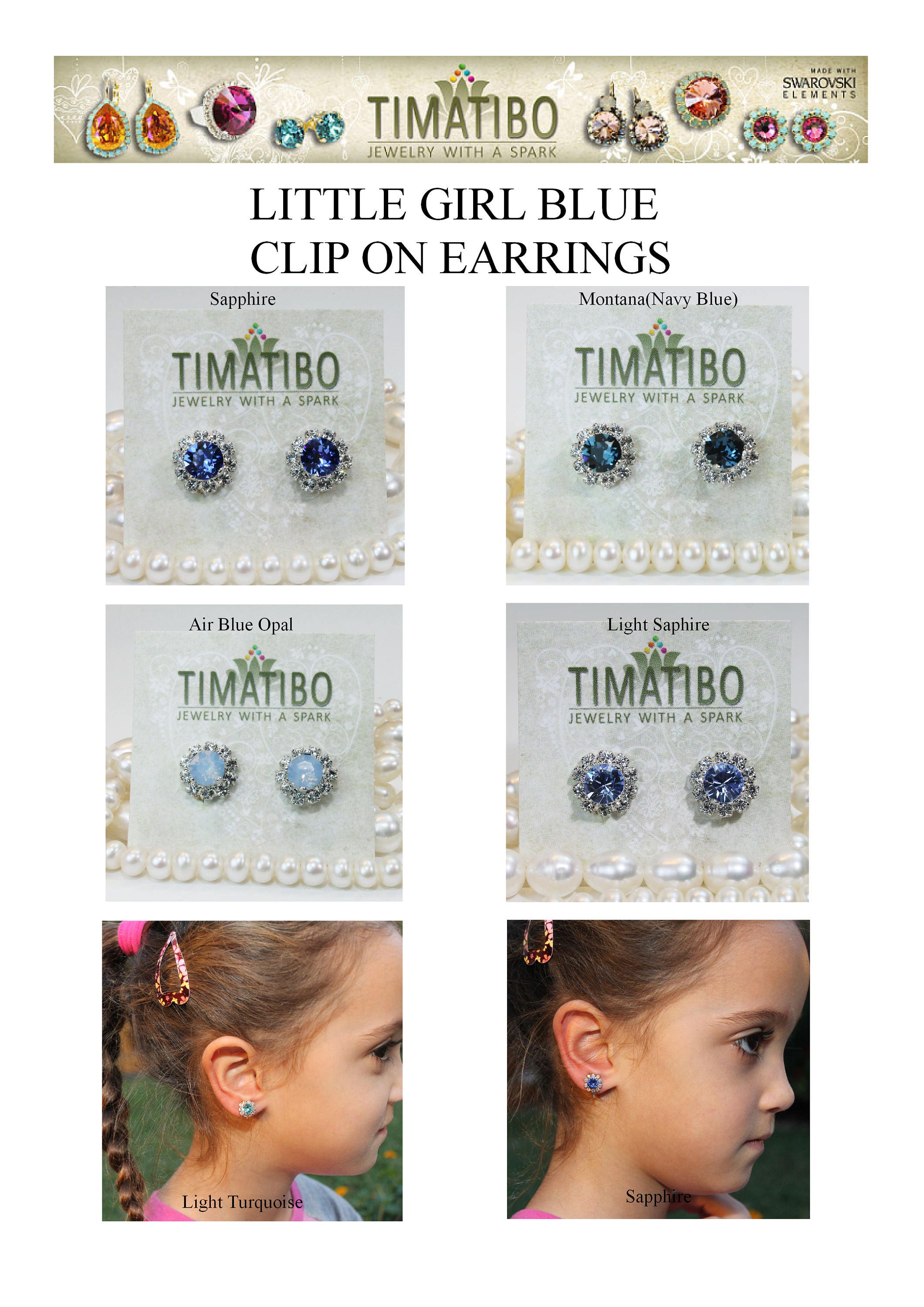 8 Paires De Boucles D'Oreilles Clip SI SEN Pour Filles - Sans Percage, Alliage Hypoallergénique Et Coloré