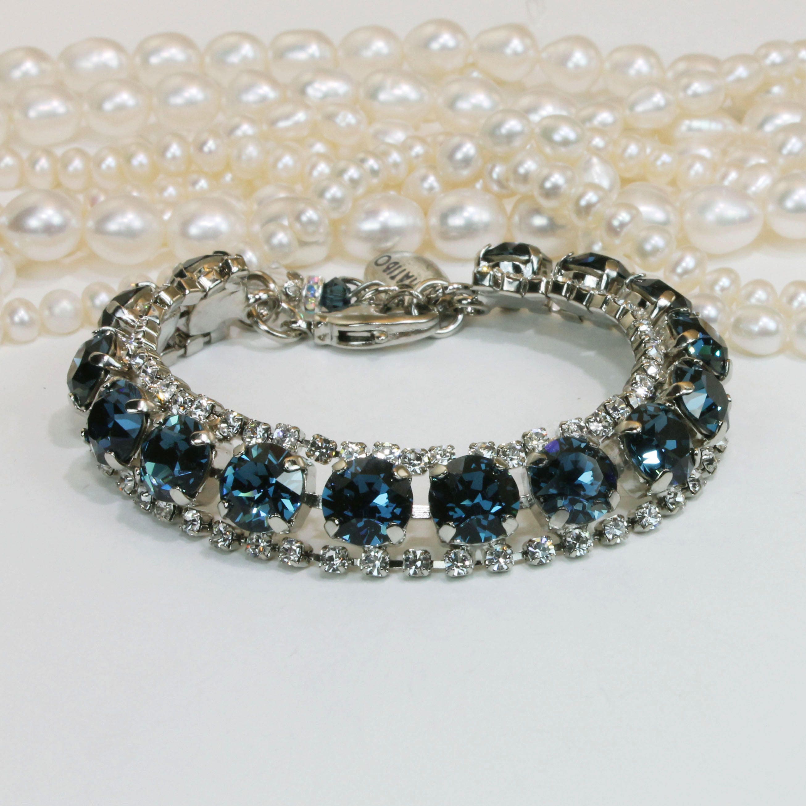 Navy Blue jewelry Set Navy Blue Bridal European Crystal Full Etsy