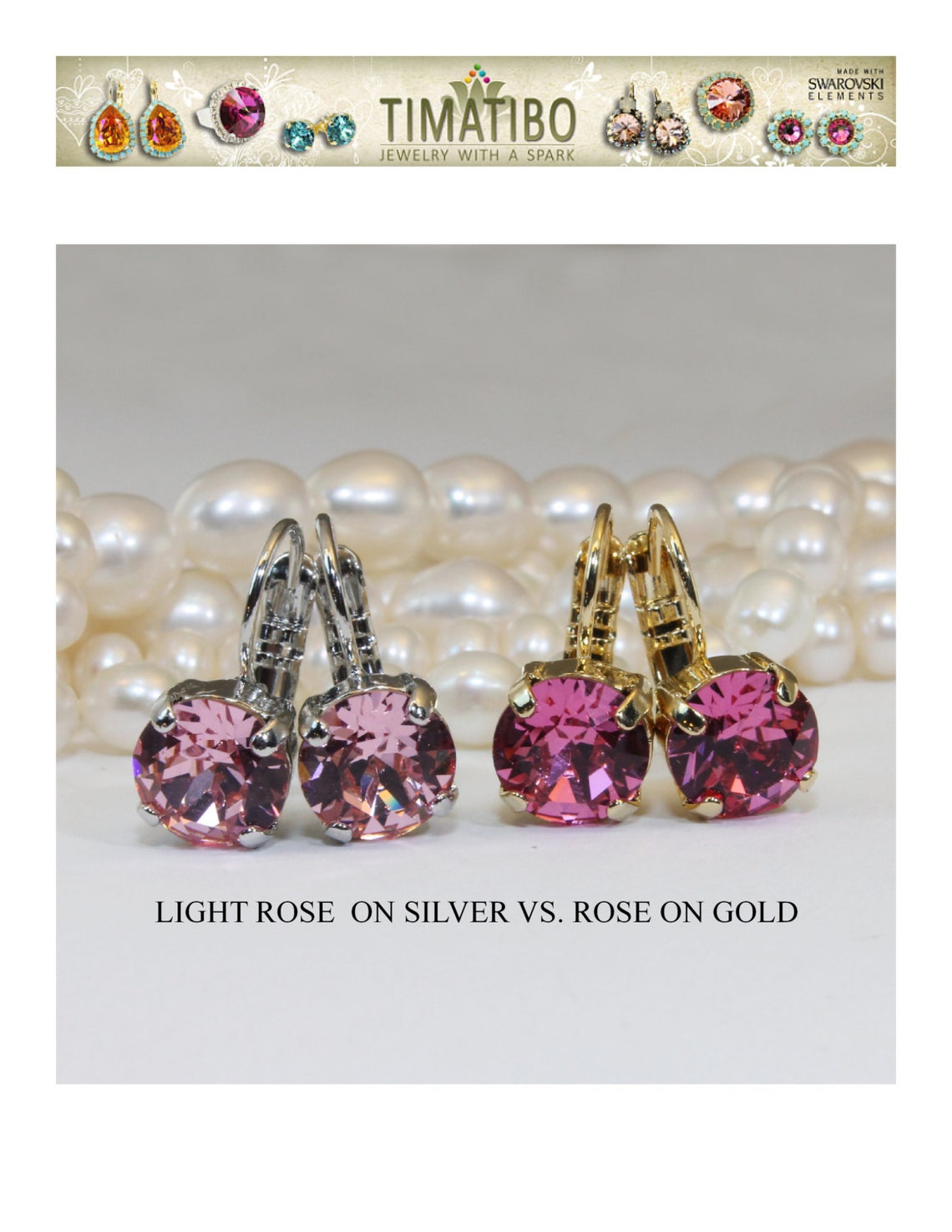 Pink Crystal Earrings Pink Gold Drop Earrings Pink European Etsy Israel