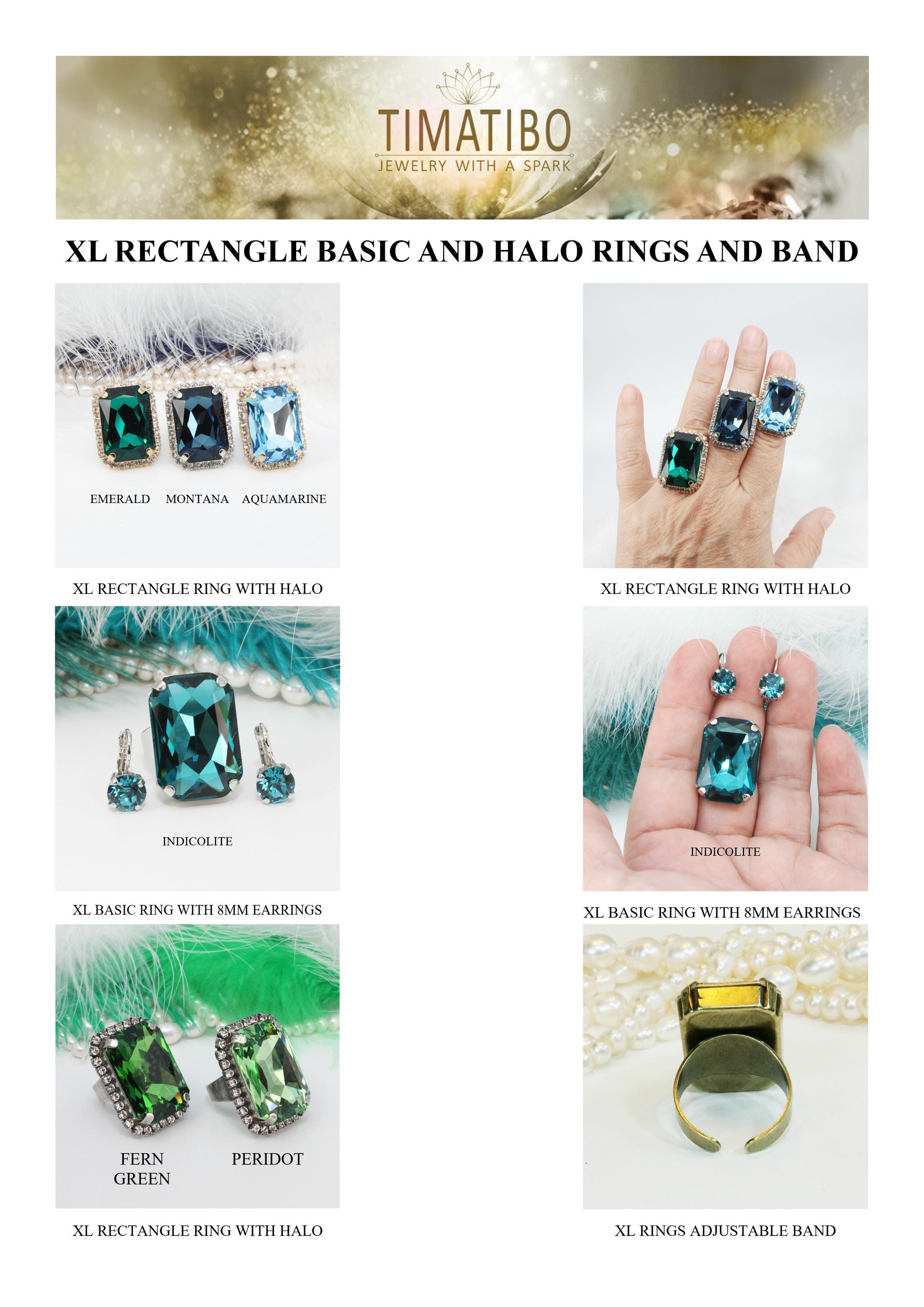Anello A Grosso Cluster Di Cristalli Colorati E Strass, Regolabile, Placcato Oro, Per Matrimoni E Feste