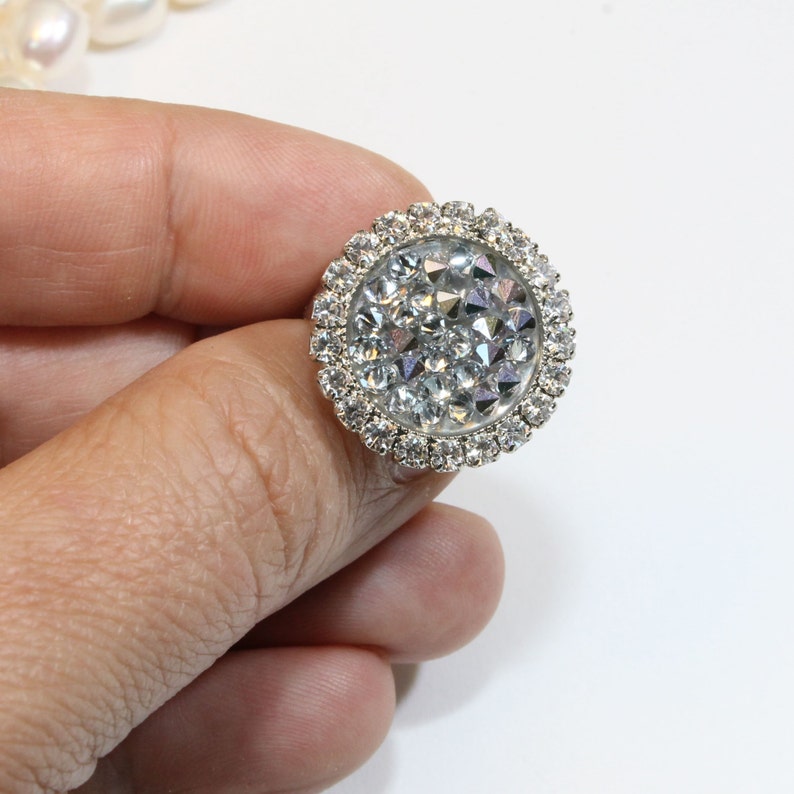 Mint Ring Swarovski Crystal Rock Mint Green Ring Cocktail Ring Etsy