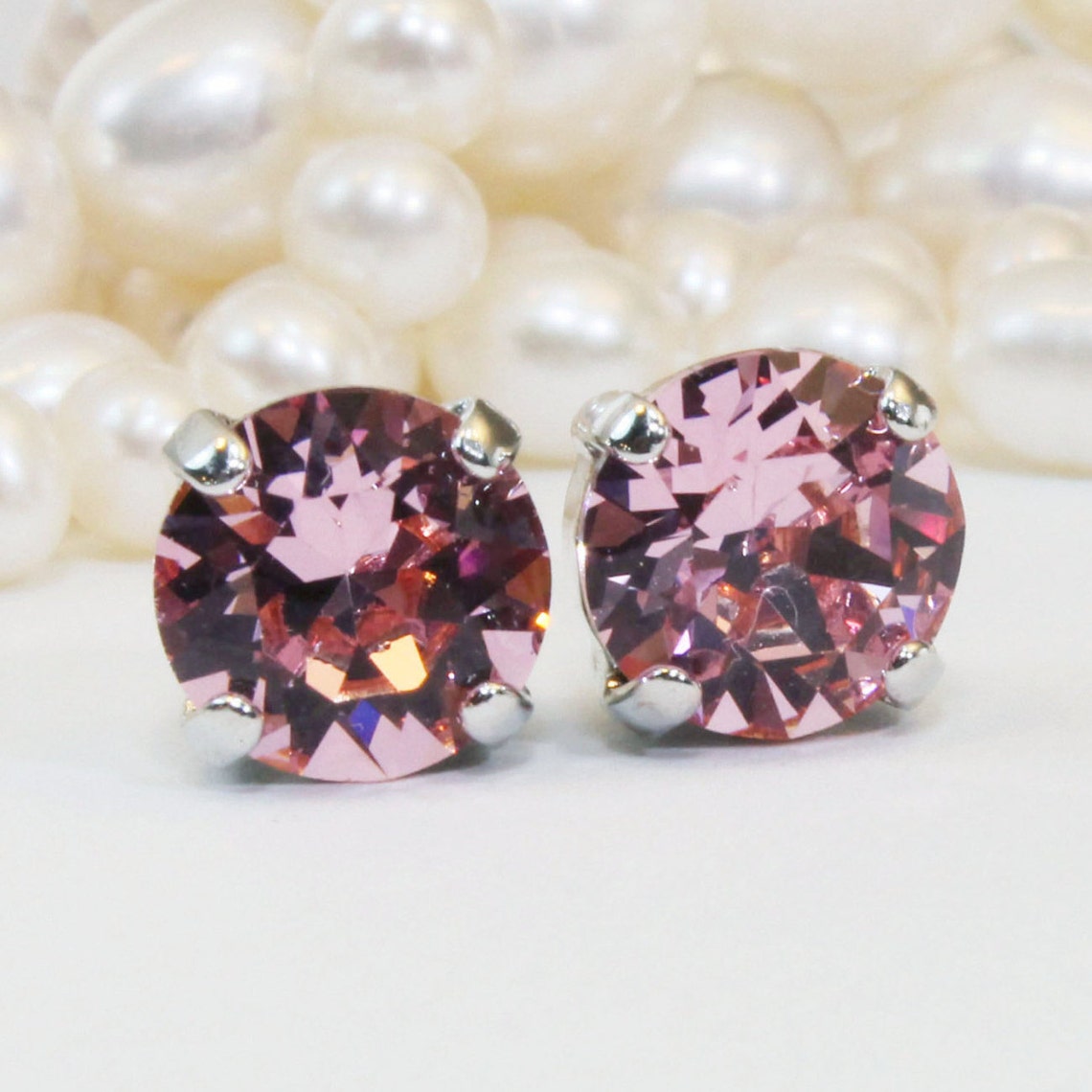 The Pink Stud Ring in Platinum main image 1
