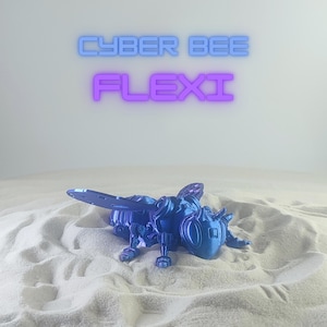 Flexi Cyber Bee – Posable 3D Printed Insect Gift in Vibrant Colors