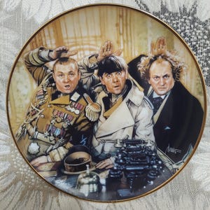 The Three Stooges Decorative Plate 1993