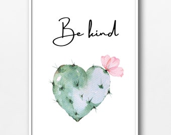 Be Kind, Choose Kindness, Kindness Poster, Choose To Be Kind, Classroom Decor, School Poster, Counselor Decor, Kindness Rocks,Watercolor Art