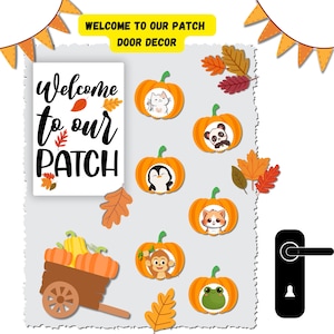 Paquete de otoño para el aula con juego dramático de calabazas, juego de simulación otoñal, tablón de anuncios, decoración otoñal y actividades para la educación en casa y preescolar. imagen 6