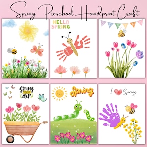 Spring Handprint Craft, Spring Activity, Fun Preschool Activity for Toddlers & Daycare, Creative Spring Art Project, Keepsake Art,Homeschool