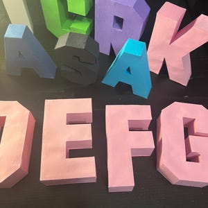 Customizable 3D Letters and Numbers” Differents Colors and Sizes ...