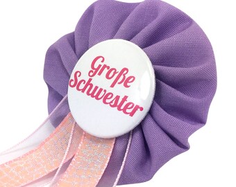 Große Schwester Orden Babyshower Babyparty Anstecker