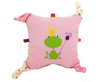 Baby Pillow with Name gripping frog