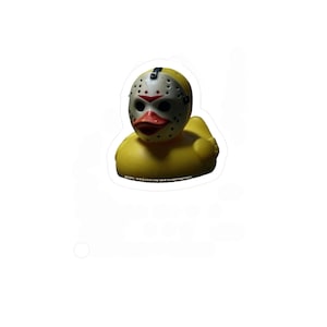 Sticker canard meurtre film d'horreur, vendredi 13, sticker pour ordinateur portable, sticker fenêtre de voiture, décoration d'Halloween, sticker effrayant canard