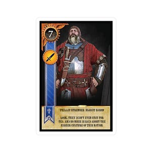Calcomanías de vinilo, The Witcher Bloody Baron, calcomanía de tarjeta Gwent, calcomanía para computadora portátil, decoración de sala de juegos, regalo de juegos
