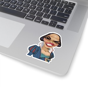 Kiss-Cut Stickers, Disney Snow White Derp Face Stickers, Funny Laptop Decals, Planner Stickers, Waterproof Sticker Pack, Cute Scrapbook