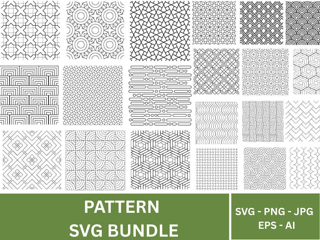 Geometric Lines Pattern SVG Bundle (digital Download) - Etsy