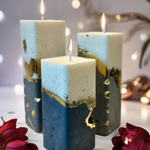 Stylish scented concrete candle, modern home decor, minimalist candle, scented candle, aroma candle, unique candle gift, housewarming gift
