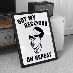 Record Print, Music Wall Art, Record Poster, Music Poster, Band Studio Decor, Trendy Wall Art, Printable Home Decor, Vinyl Print