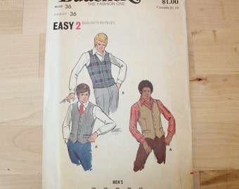Vintage 1960s Sewing Pattern, 36" Chest