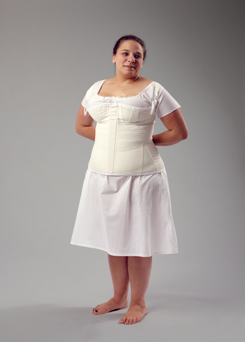 Custom Order Regency Corded Corset With Busk and Gussets