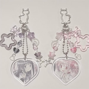 puella magi madoka magica homumado matching keychains