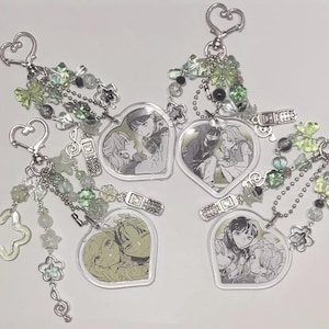 the guy she was interested in wasn't a guy at all/green yuri keychains