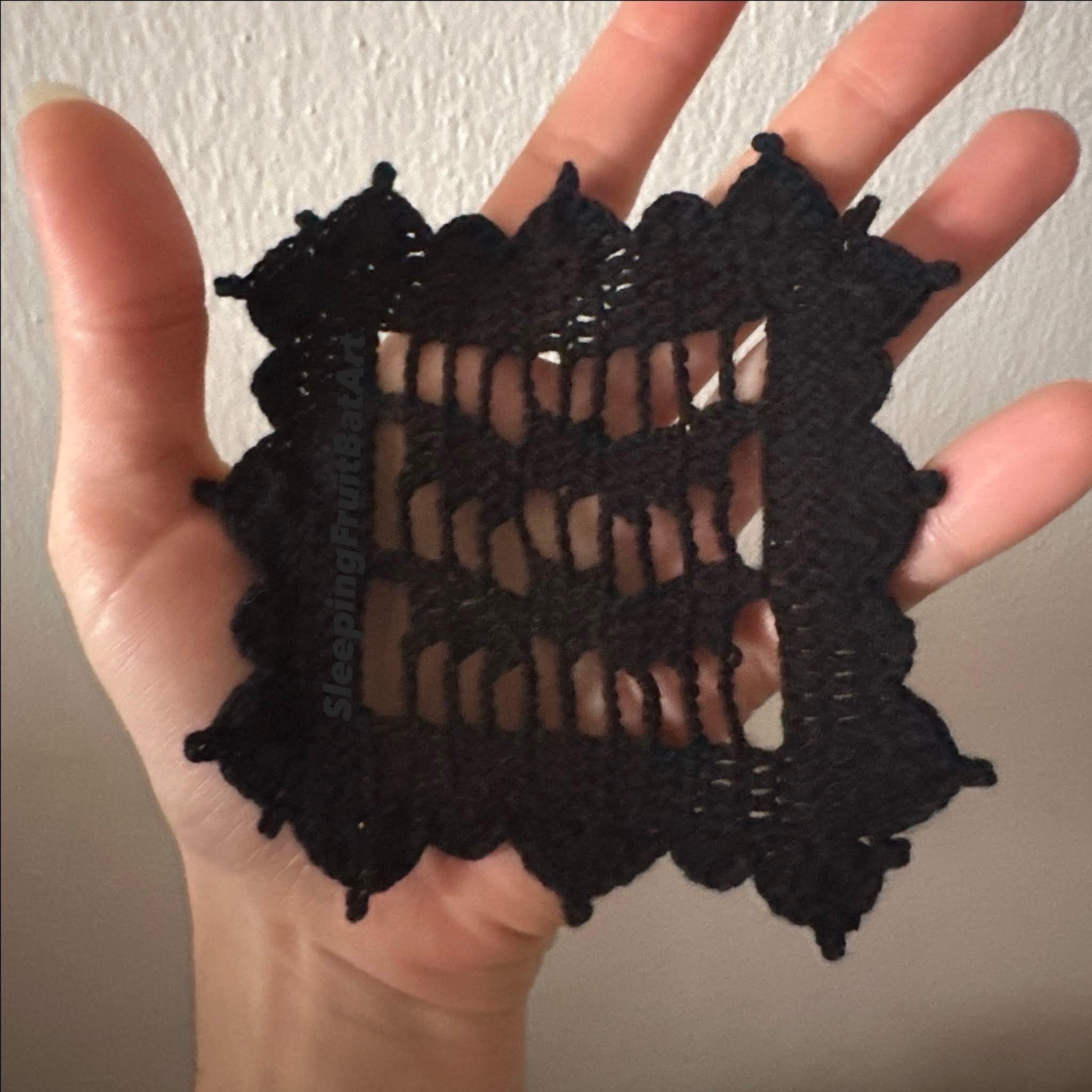 Square Doily/ Goth Bat Lace Crochet Pattern (PDF) - Etsy