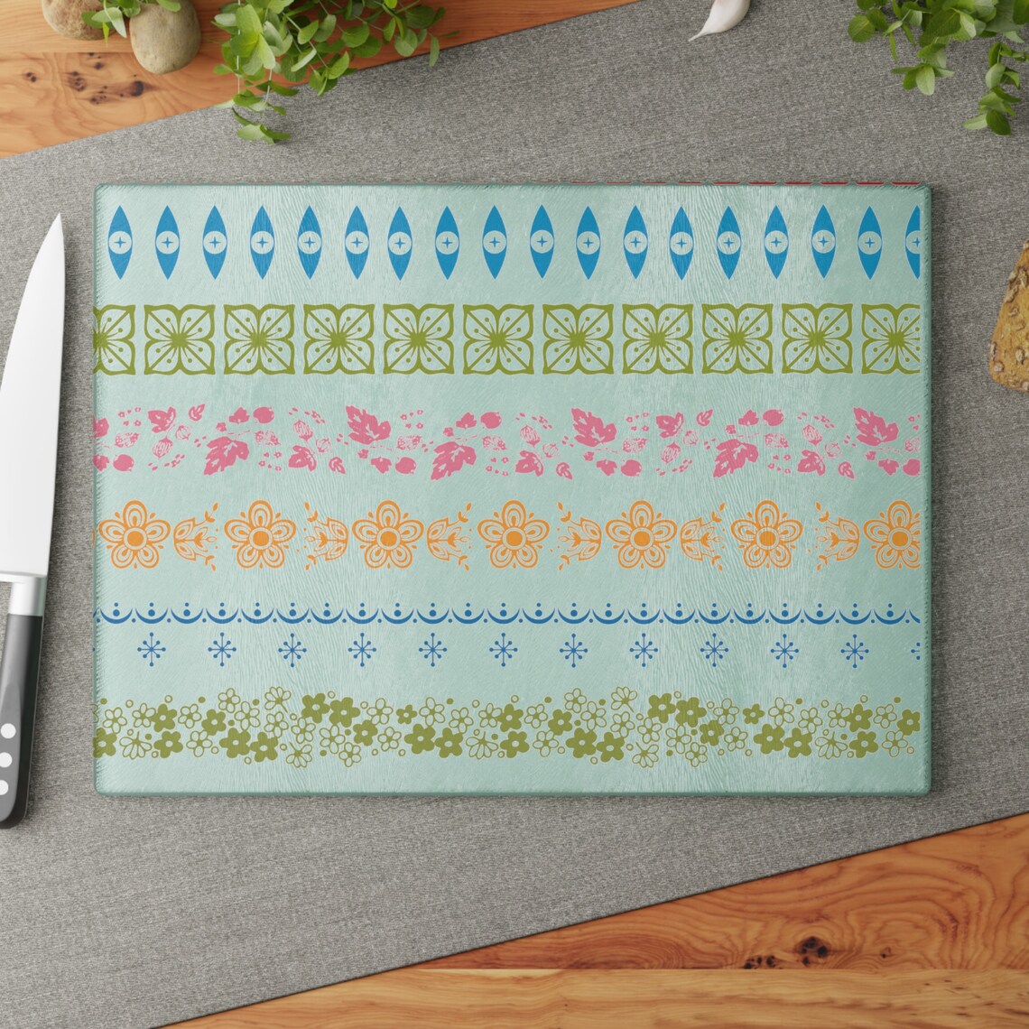 Pyrex Board Glass Cutting Board, Vintage Pyrex Inspired, Pyrex Pattern, Cutting ...
