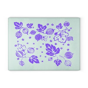 Pyrex Stachelbeere inspirierte Glas-Schneidbrett, violett