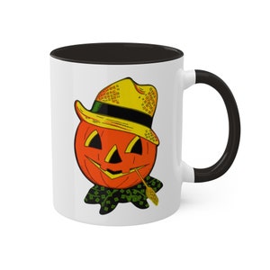 Tazza di Halloween ispirata al vintage, tazza di Halloween retrò. Tazza di Jack o lantern.