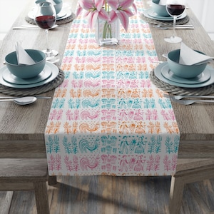 Vintage Amish Butterprint Rare color Pyrex inspired Table Runner  (Cotton, Poly), table runner,