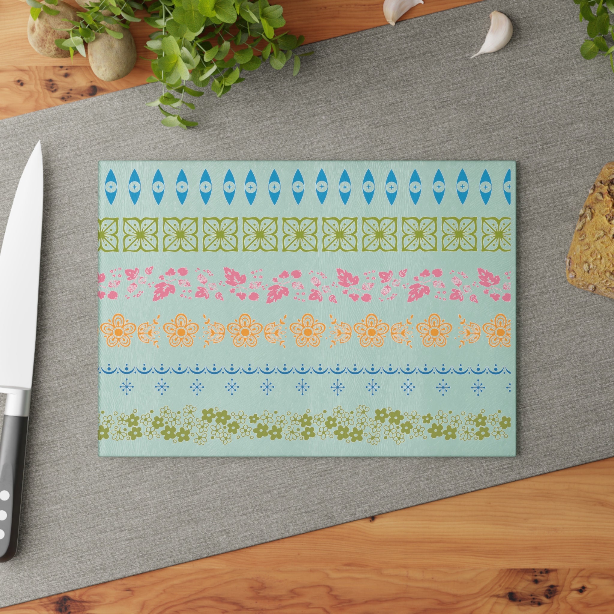 Pyrex Board Glass Cutting Board, Vintage Pyrex Inspired, Pyrex Pattern, Cutting ...
