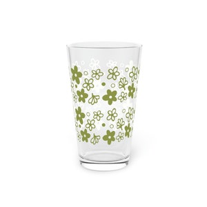 Spring Blossom Pyrex inspired 16oz Glass Tumbler