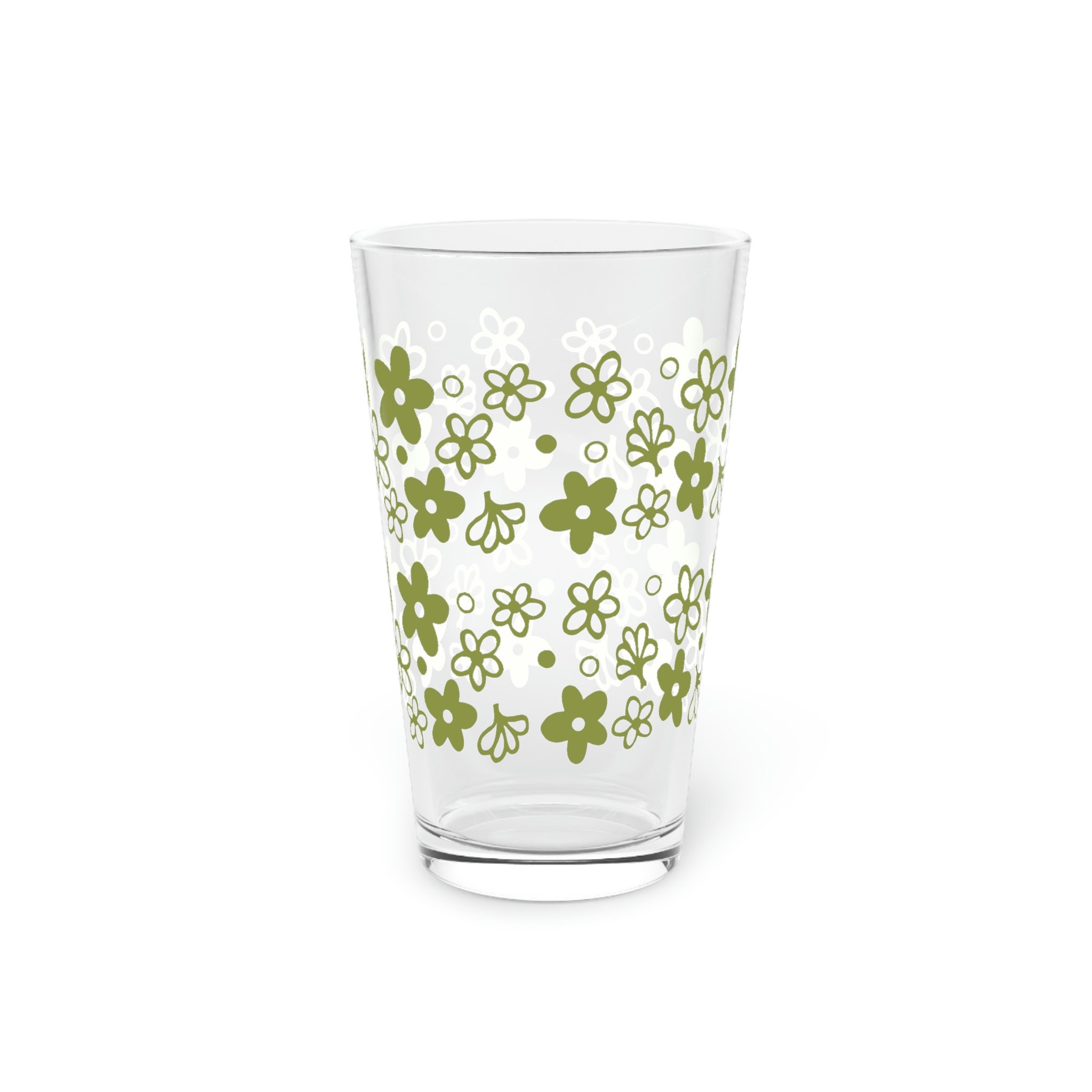 Spring Blossom Pyrex inspired 16oz Glass Tumbler