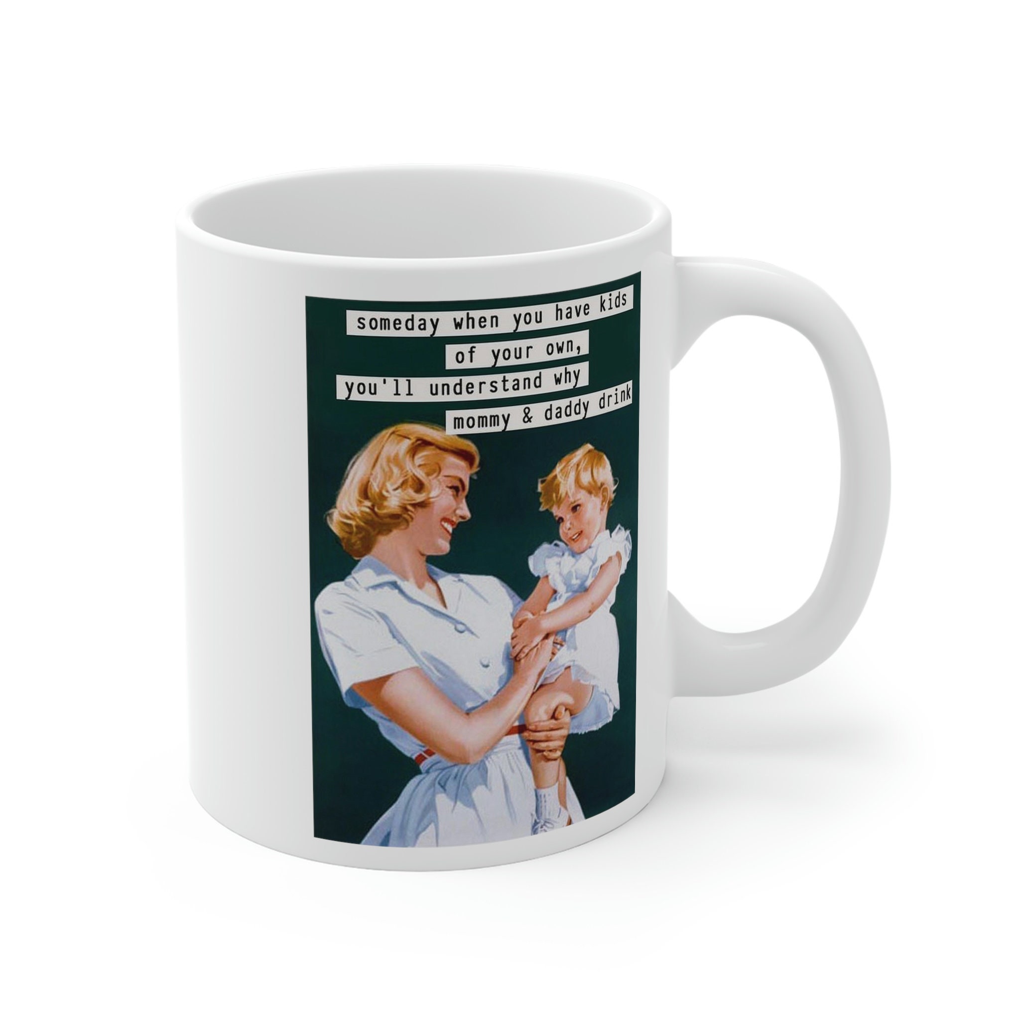 50's 60's ヴィンテージ　マグカップ　ジョーク　ユーモア　ヒッピー ヴィンテージ主婦マグカップ、面白いマグカップ、面白い子育て、親の