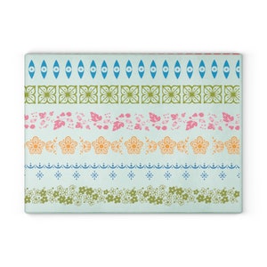 Glass Cutting Board, Vintage Pyrex inspired, pyrex pattern, cutting board