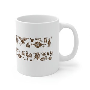 Pyrex Early American inspired coffee mug, ceramic.