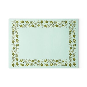 Glass Cutting Board, Pyrex Spring Blossom inspired, Crazy Daisy, Retro cutting board