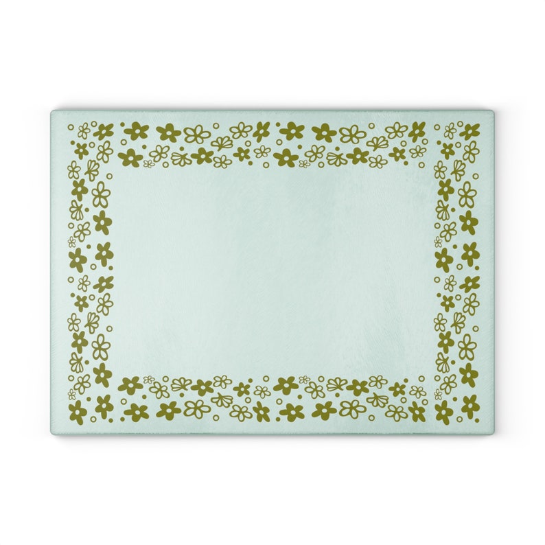 Pyrex Board Glass Cutting Board, Pyrex Spring Blossom Inspired, Crazy Daisy, Retro ...