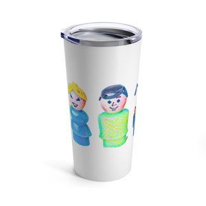 Vintage Inspired Fisher price Tumbler 20oz, retro, little people