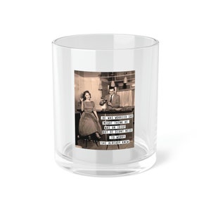Bar Glass, 1950s Housewife humor, pyrex, funny barware