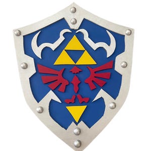 Hand crafted Zelda inspired shield cosplay one of a kind wooden shield, Halloween, video game, fantasy play, fantasy dress up