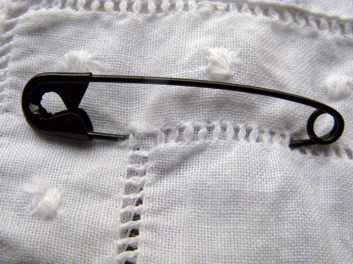 Large 2 Inch Black Safety Pins Etsy
