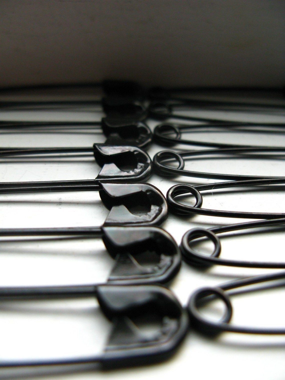 Large 2 Inch Black Safety Pins Etsy