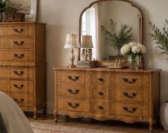 Classic Vintage-Style Dressers – Set of 2 – Elegant Handcrafted Storage Pieces