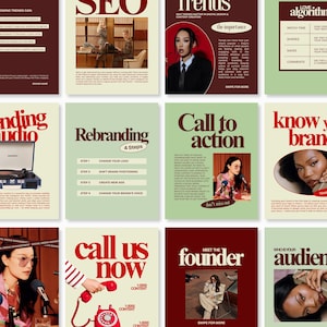 Instagram Social Media Planner Bundle, Social Media Manager Templates, Instagram Virtual Assistant, SMM