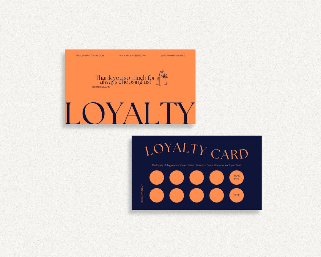 Editable Loyalty Card Template in Canva Custom Reward Card Design and ...