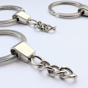 10pcs Excellent quality silver tone keyring chain split ring keychain blanks key ring crafts blank