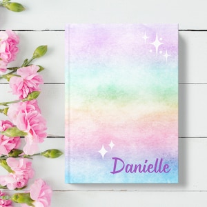 Personalized Gifts for Kids Journal for Girls Diary Gift for Daughter, Custom Kids Notebook, Personalized Rainbow Journal Teen Girl Gift