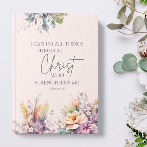 Prayer Journal for Women, Christian Notebook, Bible Study Journal, Christian Gift, Bible Verse Diary, Gratitude Journal, Sermon Notebook