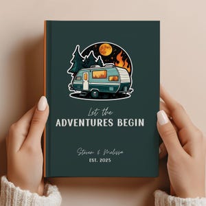Personalized Camping Journal, Travel Journal, Adventure Journal, Camper Notebook, Custom Camping Gift, Trip Planner, RV Gift for Couple