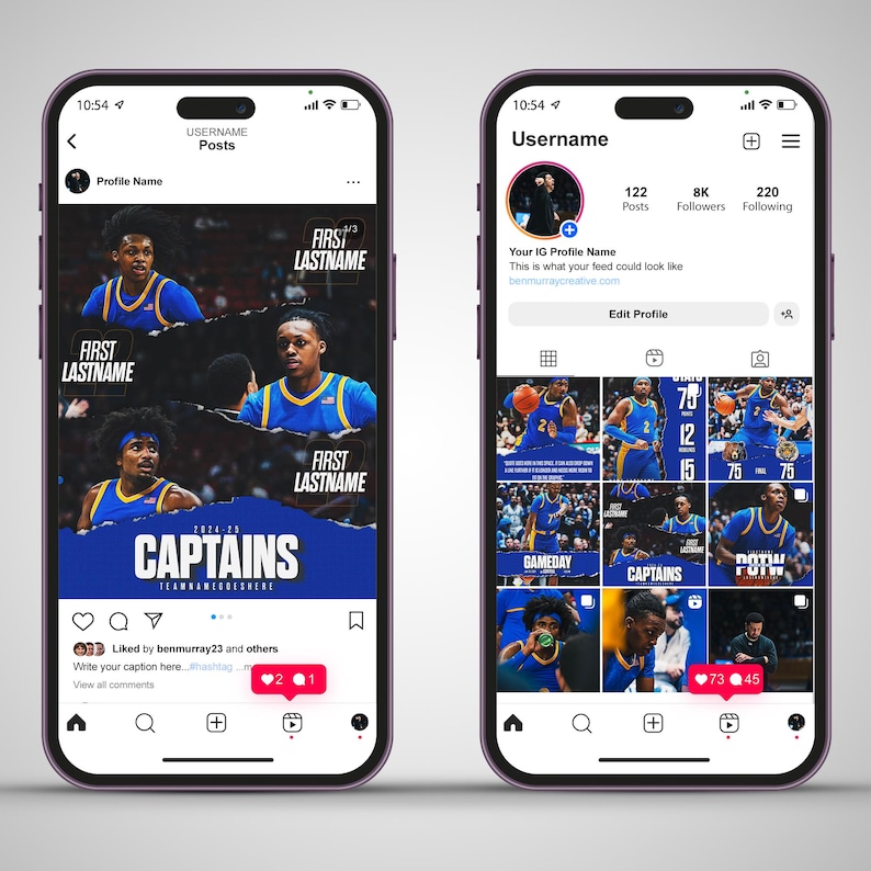 Professional Sports Social Media Template 6 Psds Including Score, Stats ...